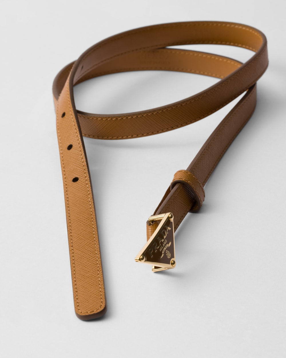 Saffiano leather belt
