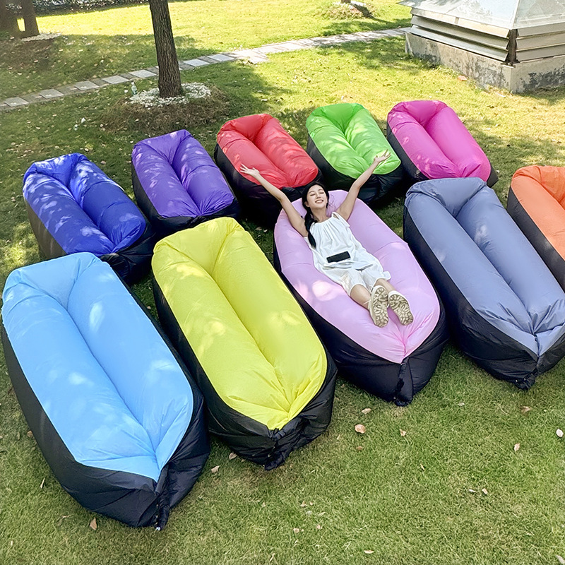Outdoor Lazy Inflatable Sofa Air Mattress Nap Internet Popular Air Cushion Bed Folding Single Person Portable Camping Chair
