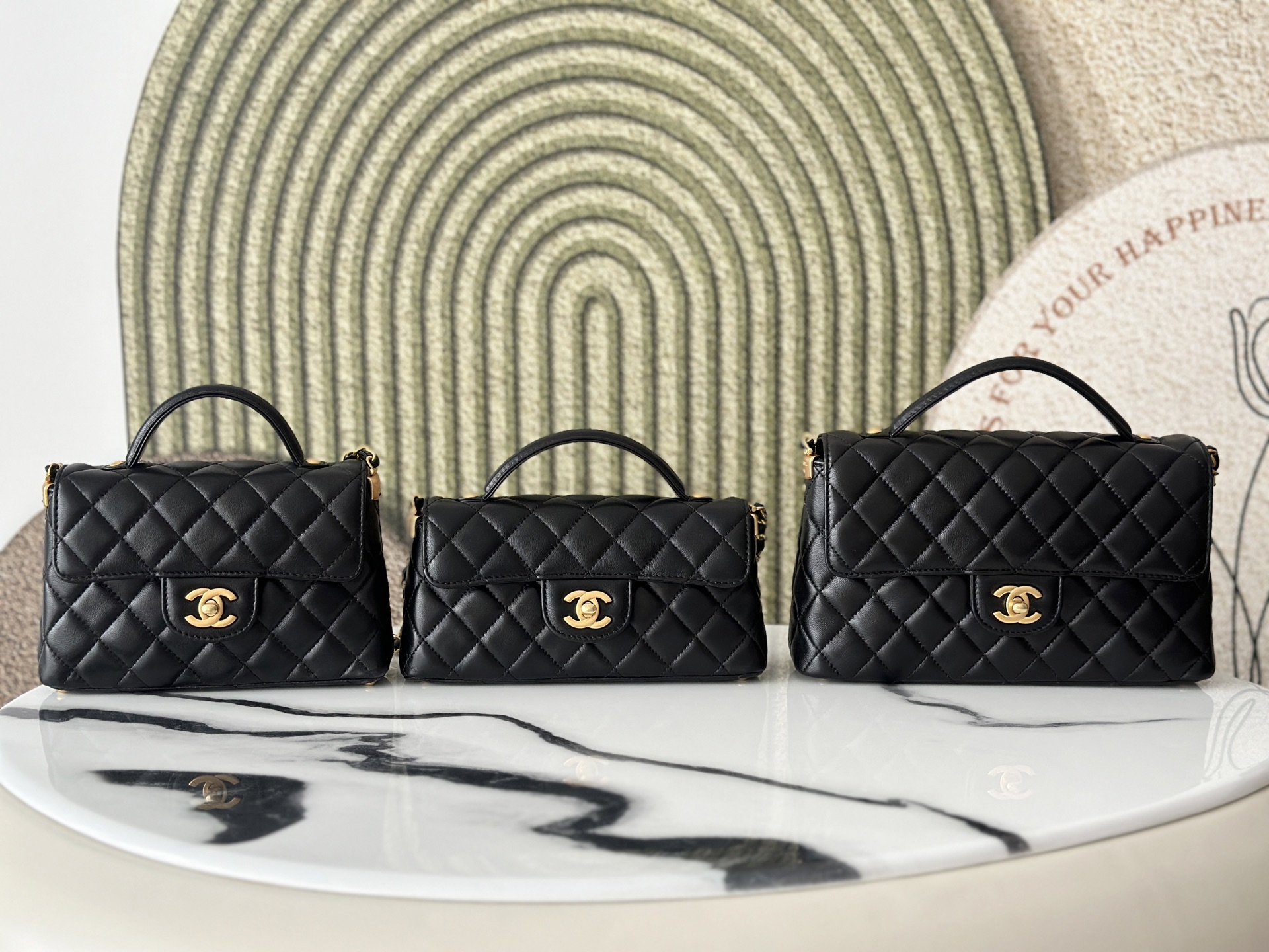 25C/26C Small Classic Flap with Top Handle - Mocuir