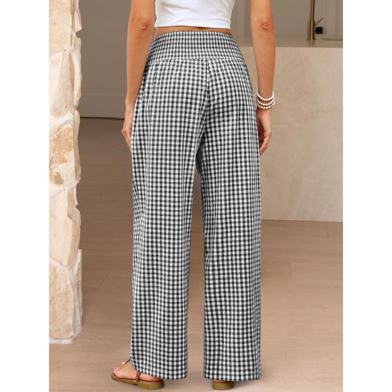 Women's Palazzo Pants, Striped & Gingham