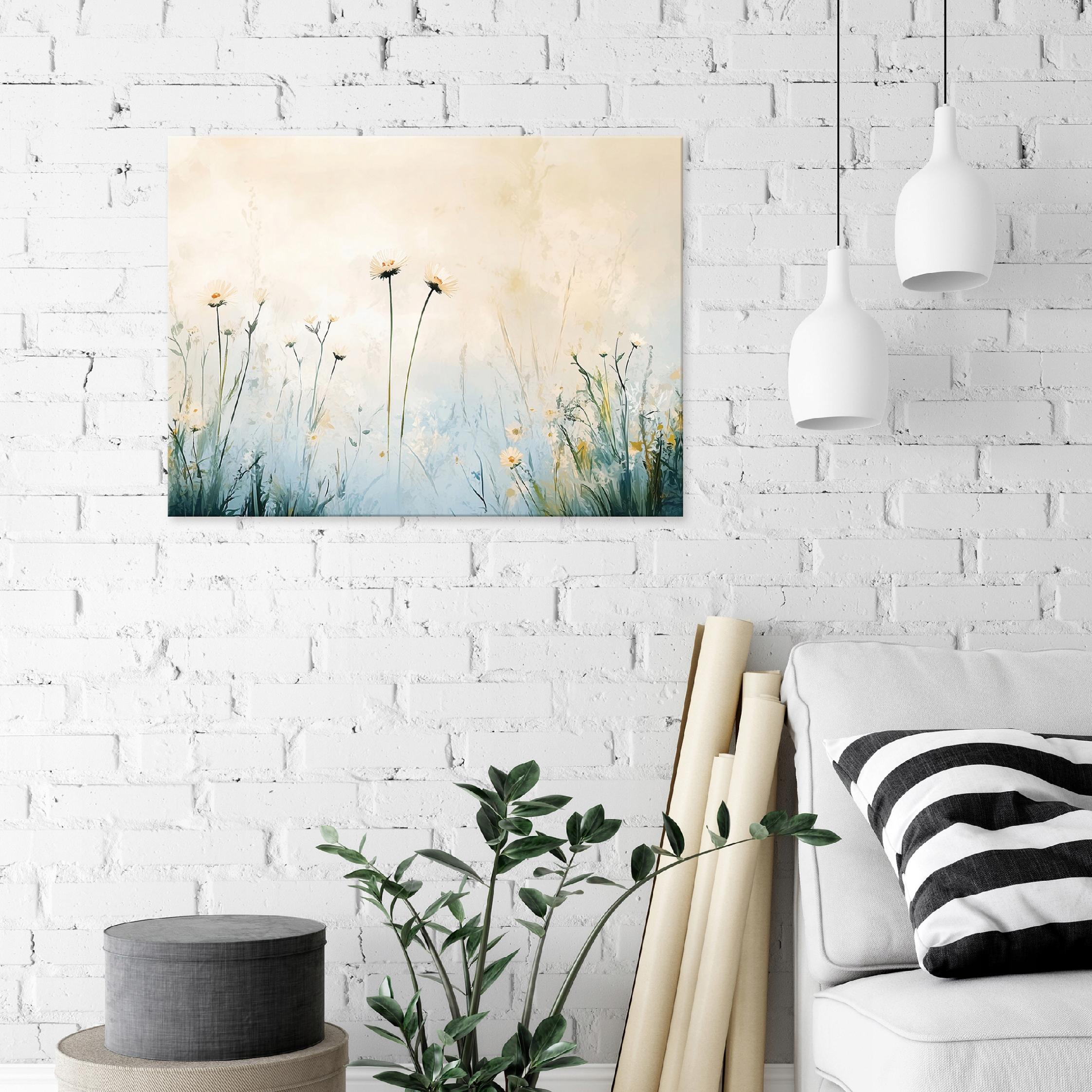 Modern wildflower painting for the bedroom, living room, or kitchen on 40x30 canvas
