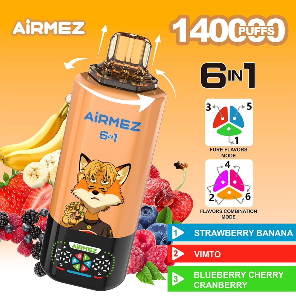 【New Arrive】Airmez 140000 Puffs 6in1 Disposable Vape