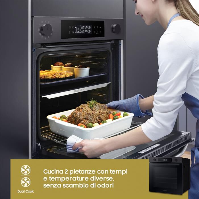 SAMSUNG - Forno incasso elettrico NV7B4440VBB/U5 Classe A+-black inox