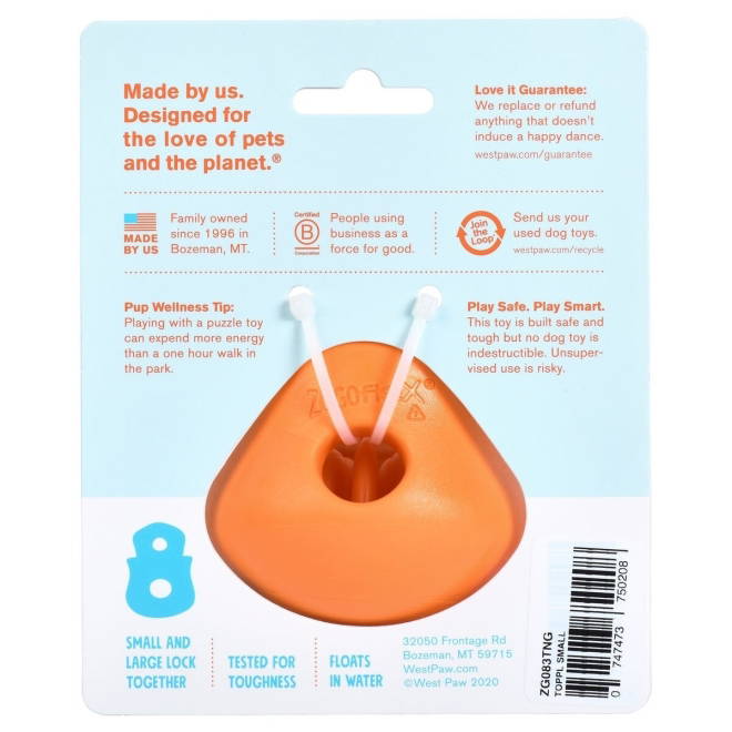 West Paw Toppl orange