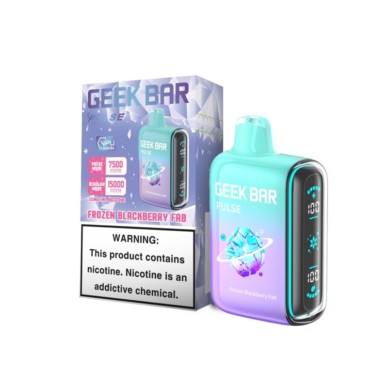 2 Pack Geek Bar Pulse 15000 Frozen Edition Disposable Vape Kit 16ml