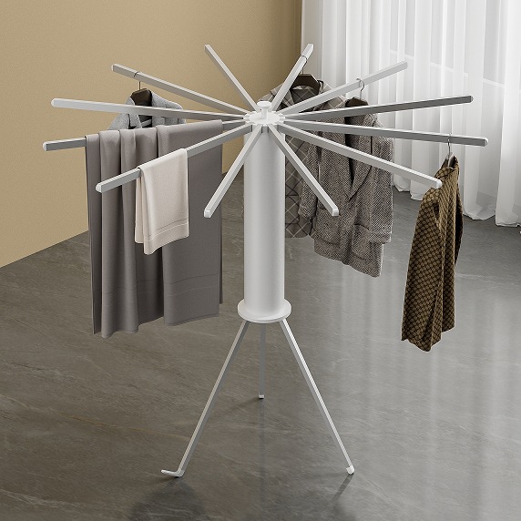 Drying Rack Household Balcony Indoor Floor Rod Folding Drying Rack Clothes Rack Installation-Free Drying Rack
