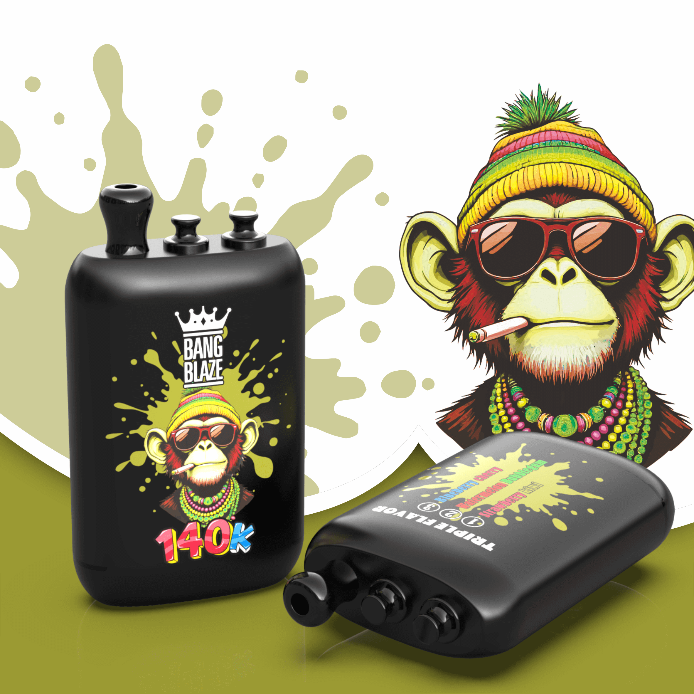 【New Arrive】Bang Blaze 140000 140K Puffs 3 in 1 Flavors Original Rechargeable Disposable Vape