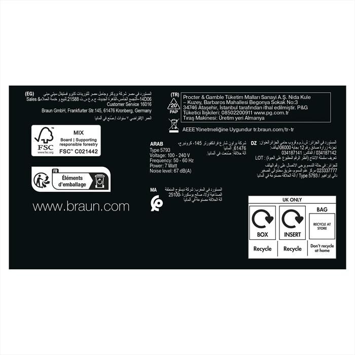 BRAUN - Rasoio SHAVER 9600S-NERO