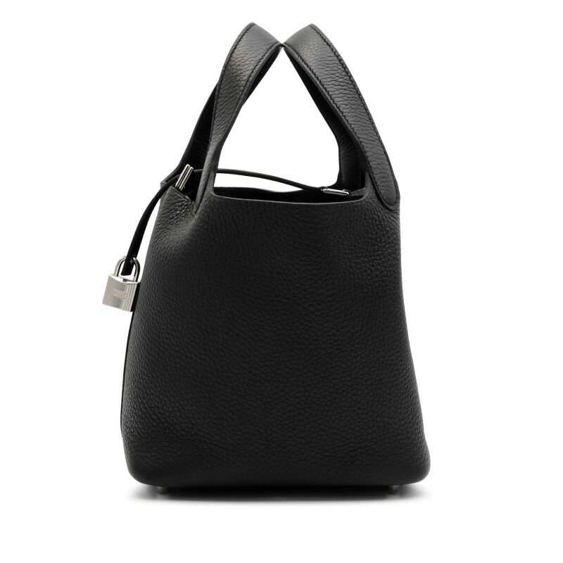 Black Clemence Picotin Lock 18 Palladium Hardware
