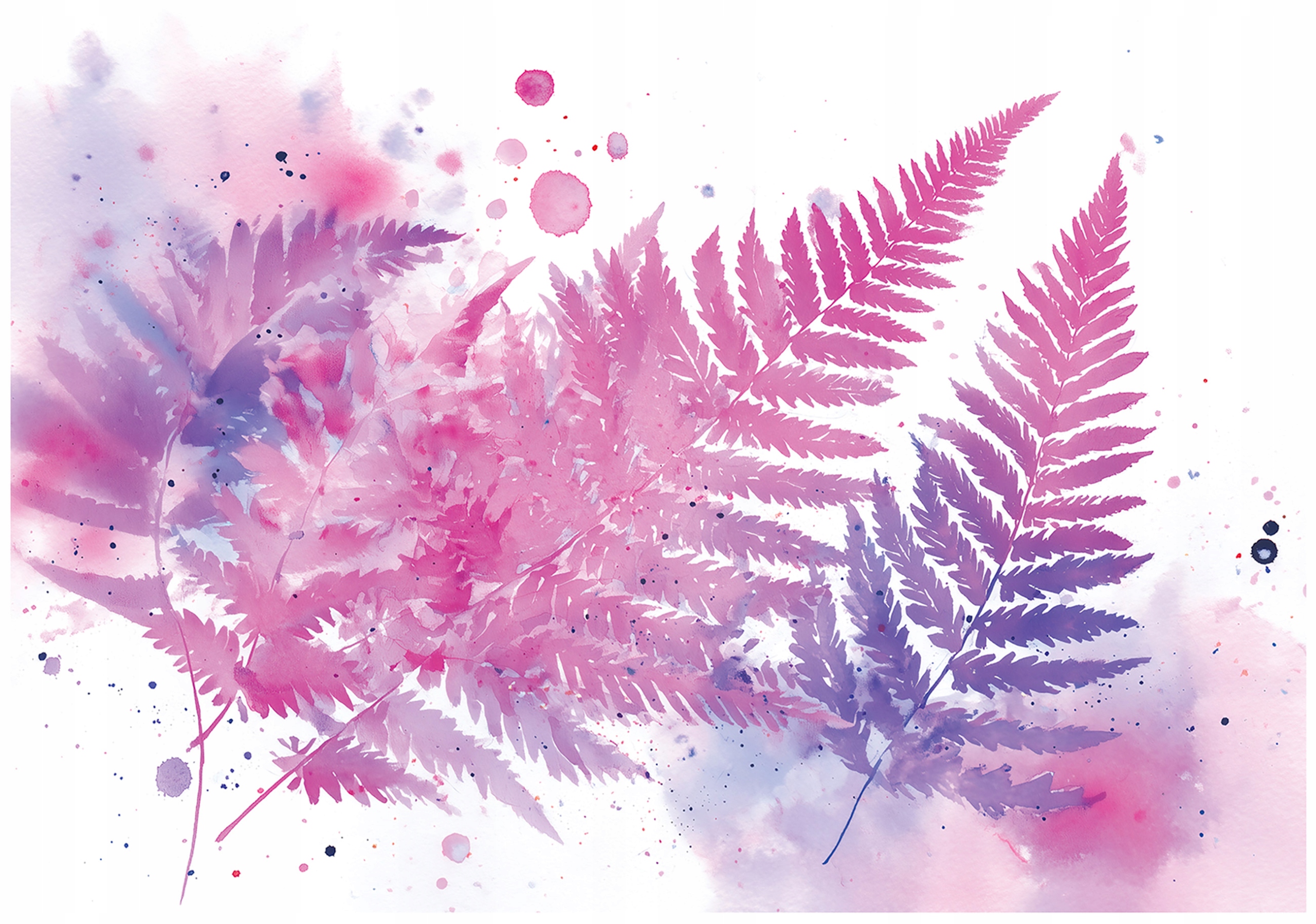 Abstract leaf wallpaper, pink, for bedroom or living room, non-woven wallpaper