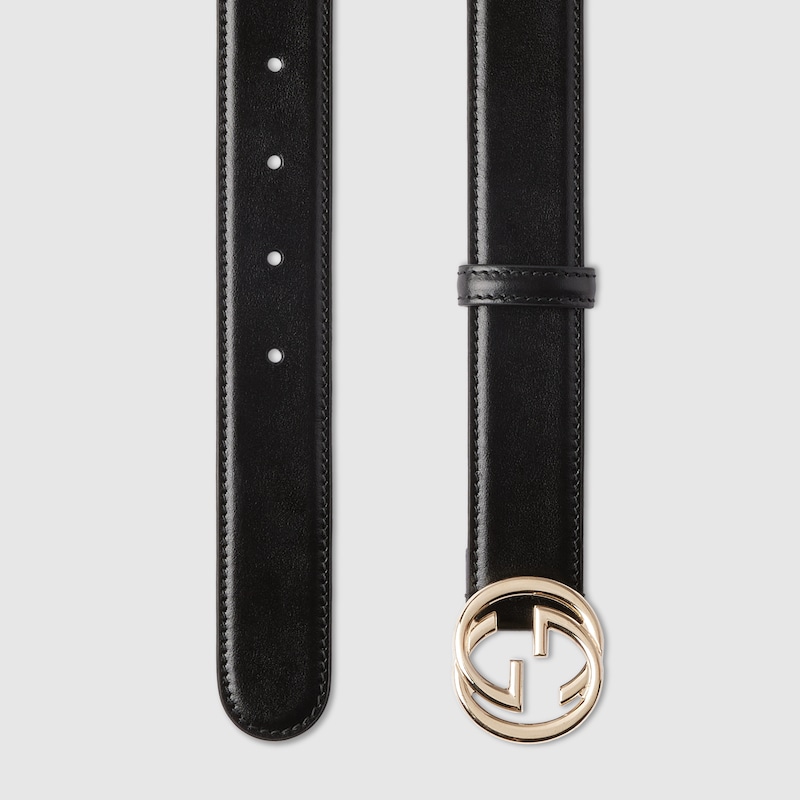 Belt with Interlocking G buckle