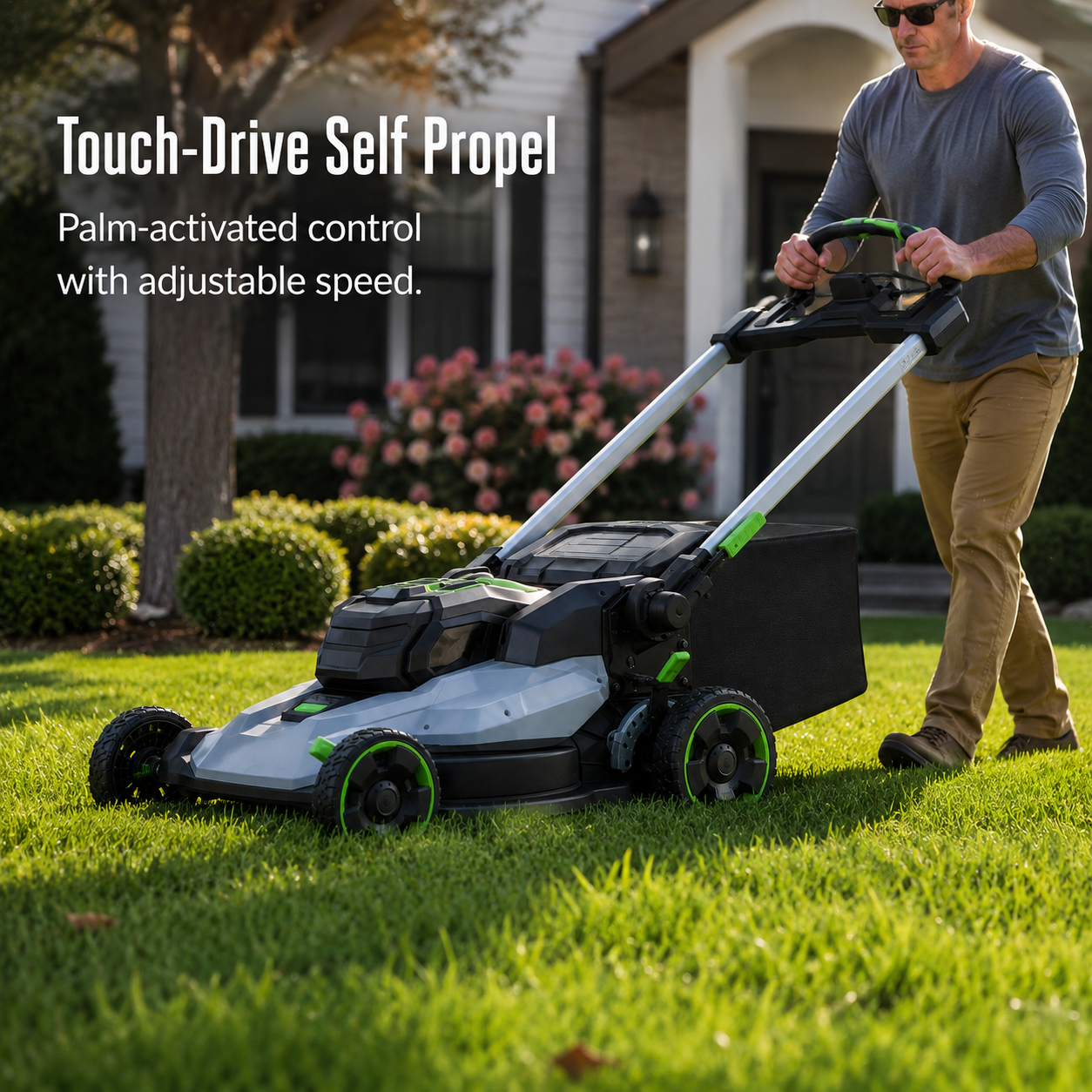 touch drive self propelled cordless lawn mower