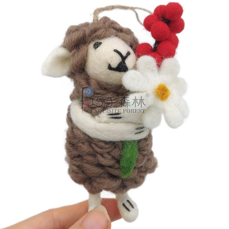 Wool felt pendant cute plush toy
