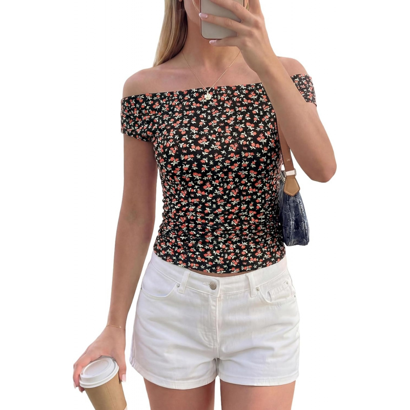 Women's Off The Shoulder Tops 2026 Summer