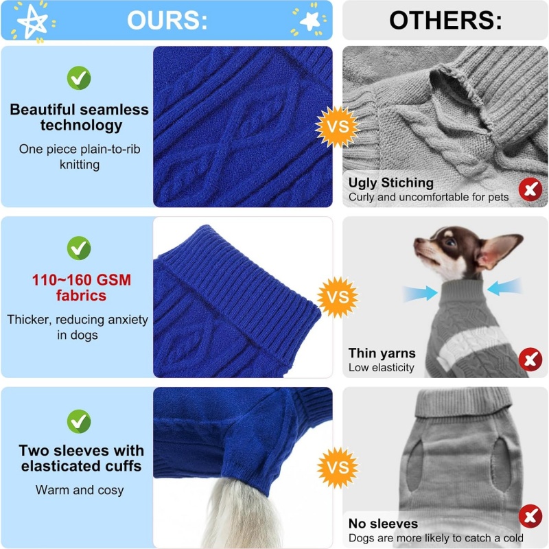 FURATTIRE Medium Dog Sweater Female Male