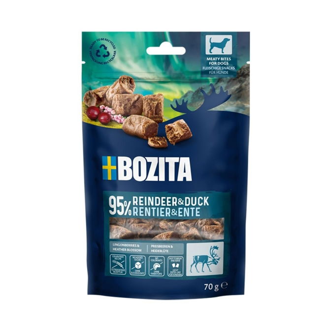 Bozita Dog Meaty Bites Godbiter Reinsdyr & And 70g