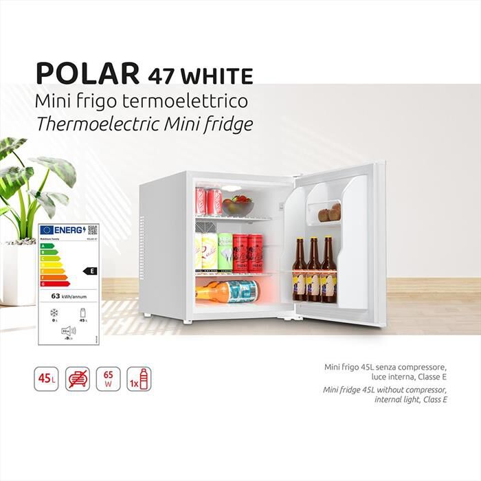 MELCHIONI FAMILY - Frigorifero 1 porta POLAR 47 Classe E 47l-bianco