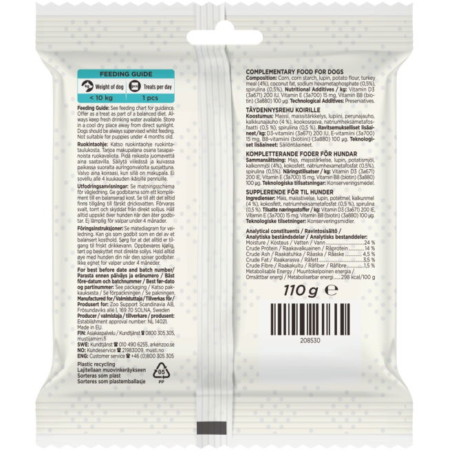 Purenatural Dental Sticks Kalkun 7 stk
