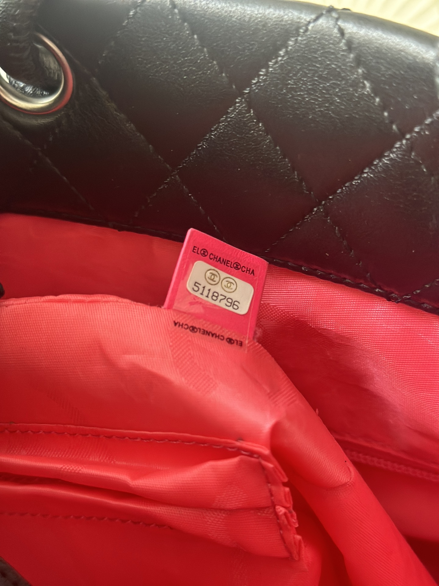 Black Quilted Cambon Small Tote Bag with Patent CC Logo - Mocuir