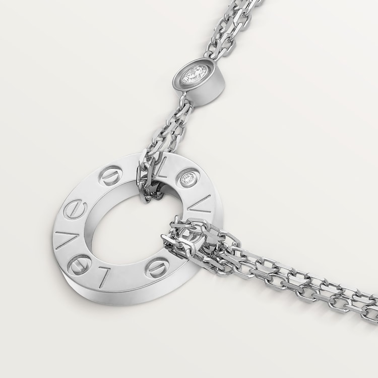 LOVE pendant, 2 diamonds