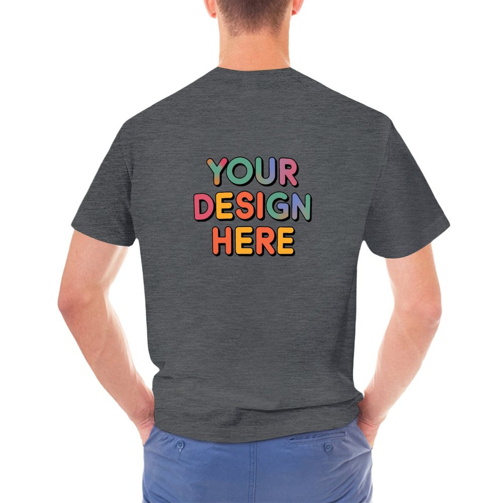 Customized Men’s T-Shirt Back Print in Pure Cotton