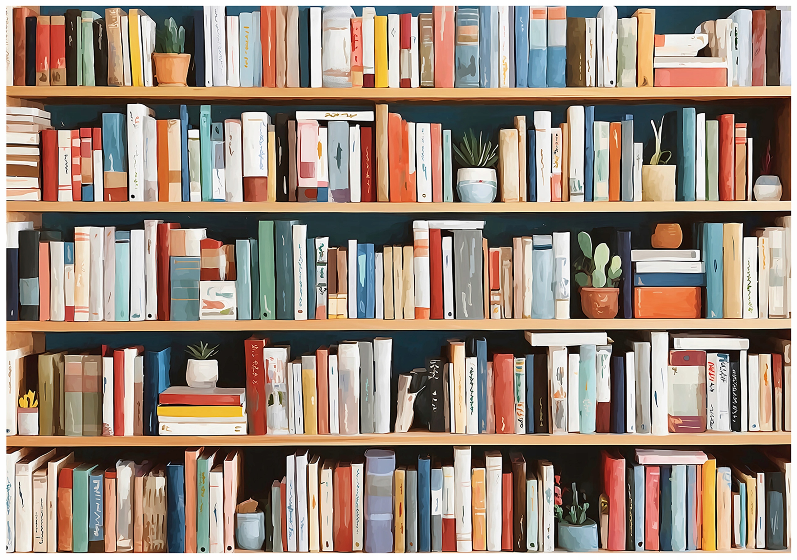 Photo wallpaper library books bedroom living room wallpaper non-woven