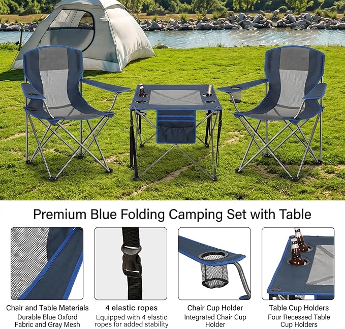 Camping Chair Set of 3