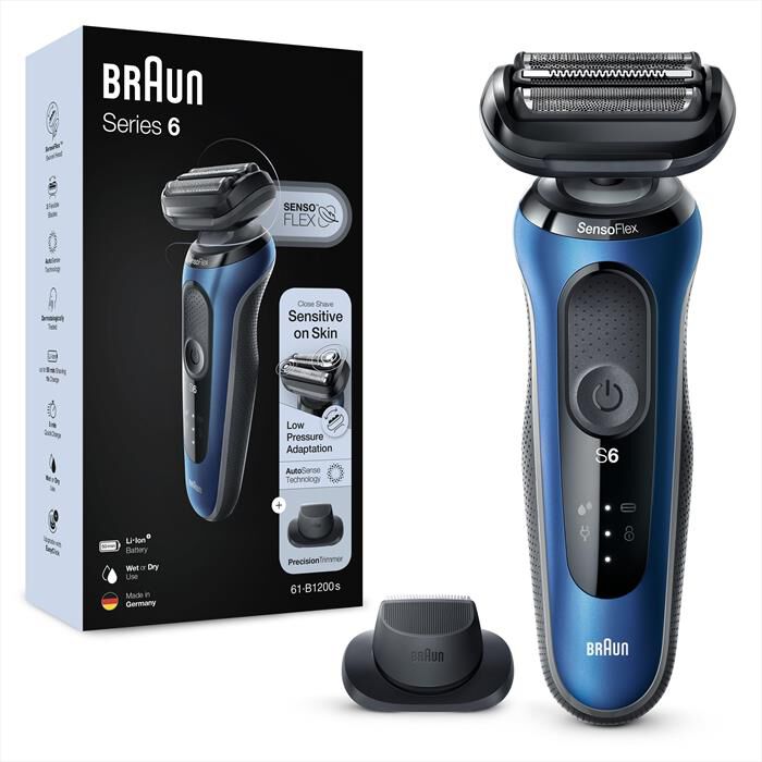 BRAUN - Rasoio SERIES 6 61-B1200S-BLU