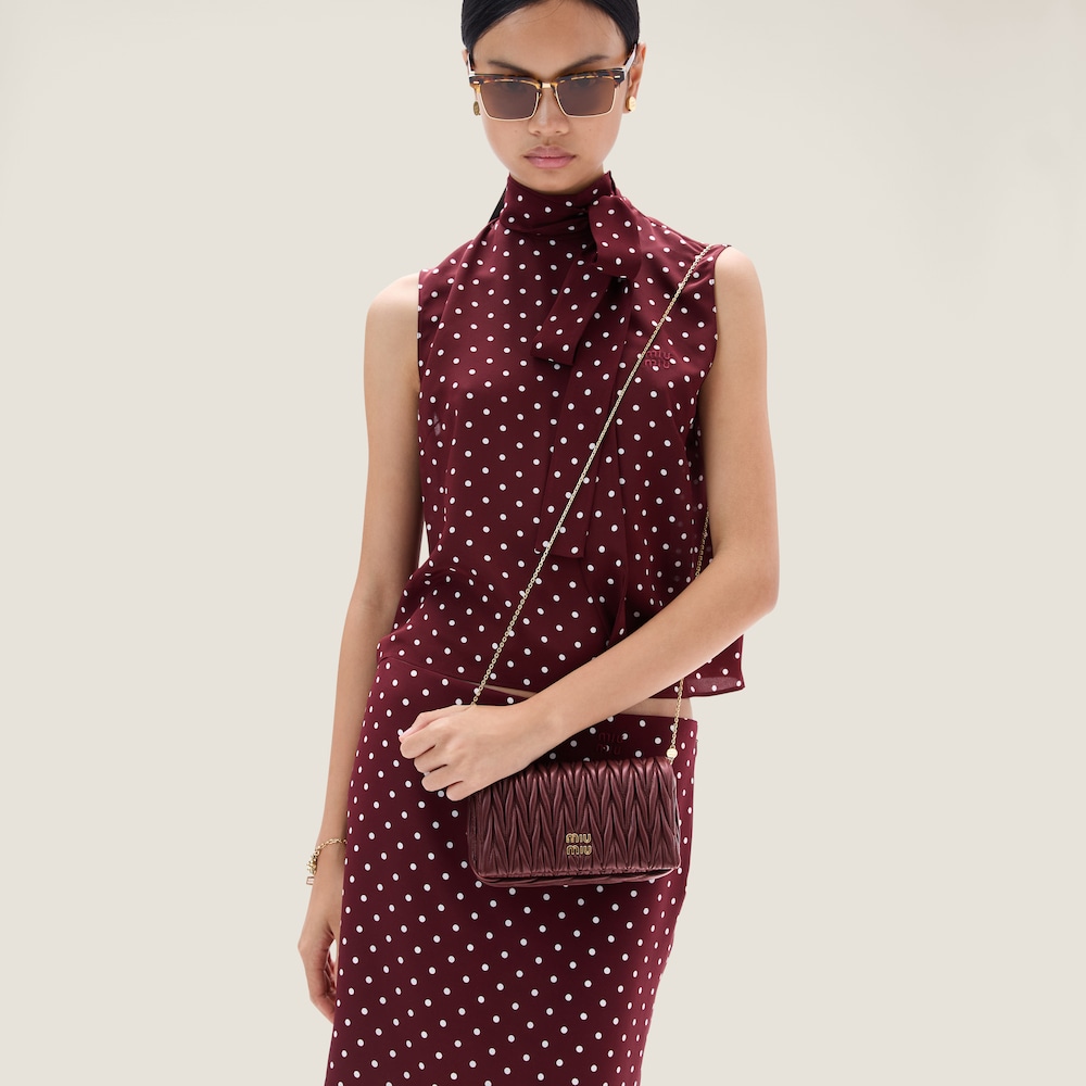 Matelassé nappa leather mini-bag