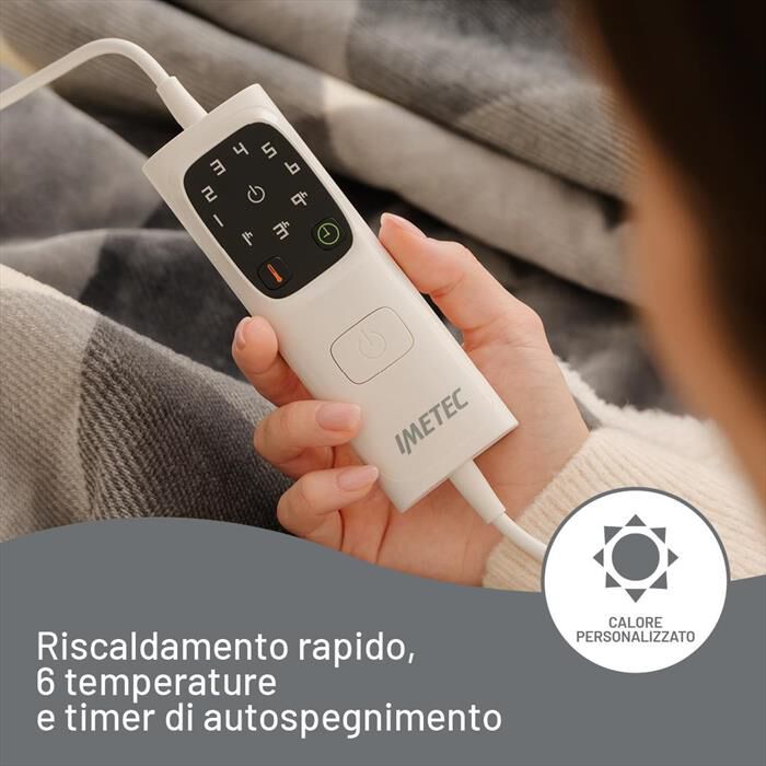 IMETEC - Termocoperta CALDOPLAID ADAPTO 160X120 CM-Grigio