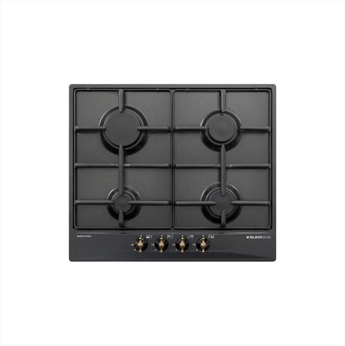 GLEM GAS - Piano cottura a gas GT64AN 4 fuochi 58,5cm-Antracite