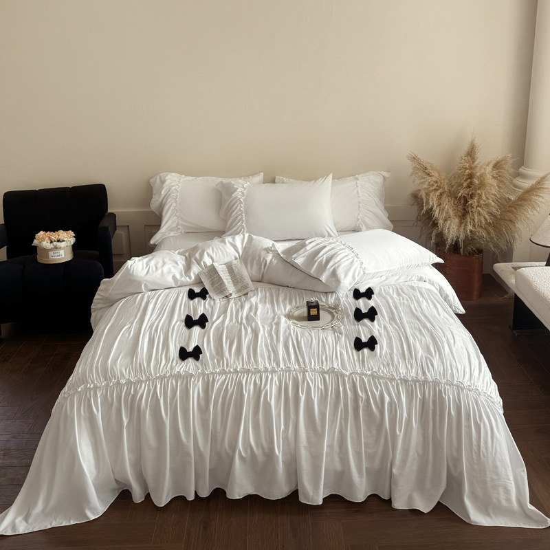 Skin-friendly cotton princess wind four-piece suit