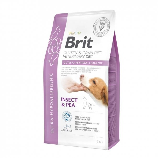 Brit Veterinary Diet Dog Grain Free Ultra-Hypoallergenic Insect with Pea