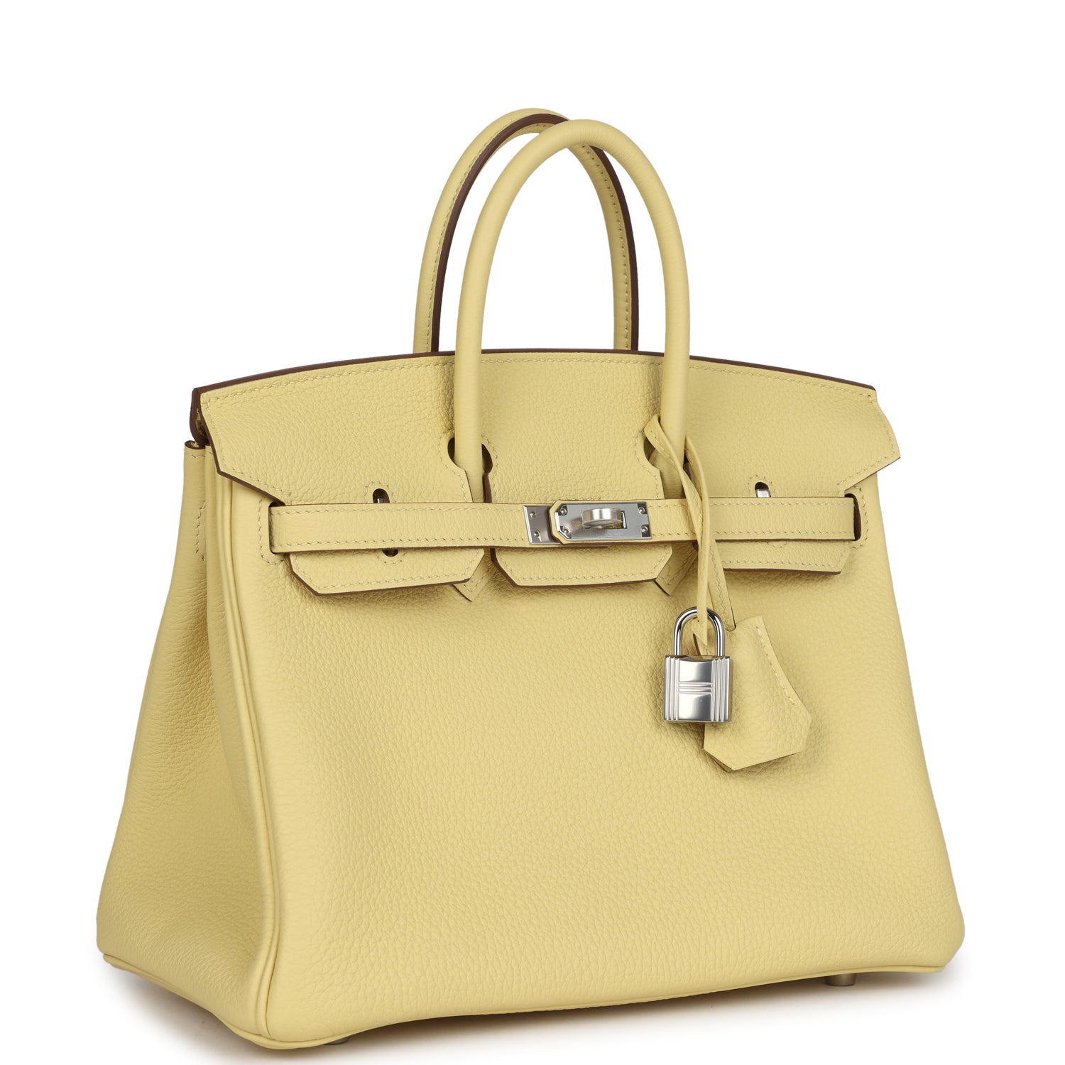 Birkin 25 Jaune Poussin Togo Palladium Hardware