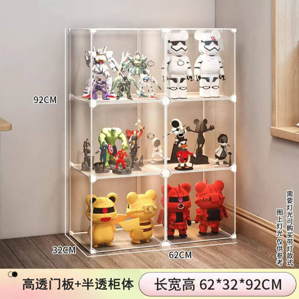 Customized Hand-Made Display Cabinet Building Block Storage Box Household Transparent Children's Toys Dust-Proof Model Display Shelf