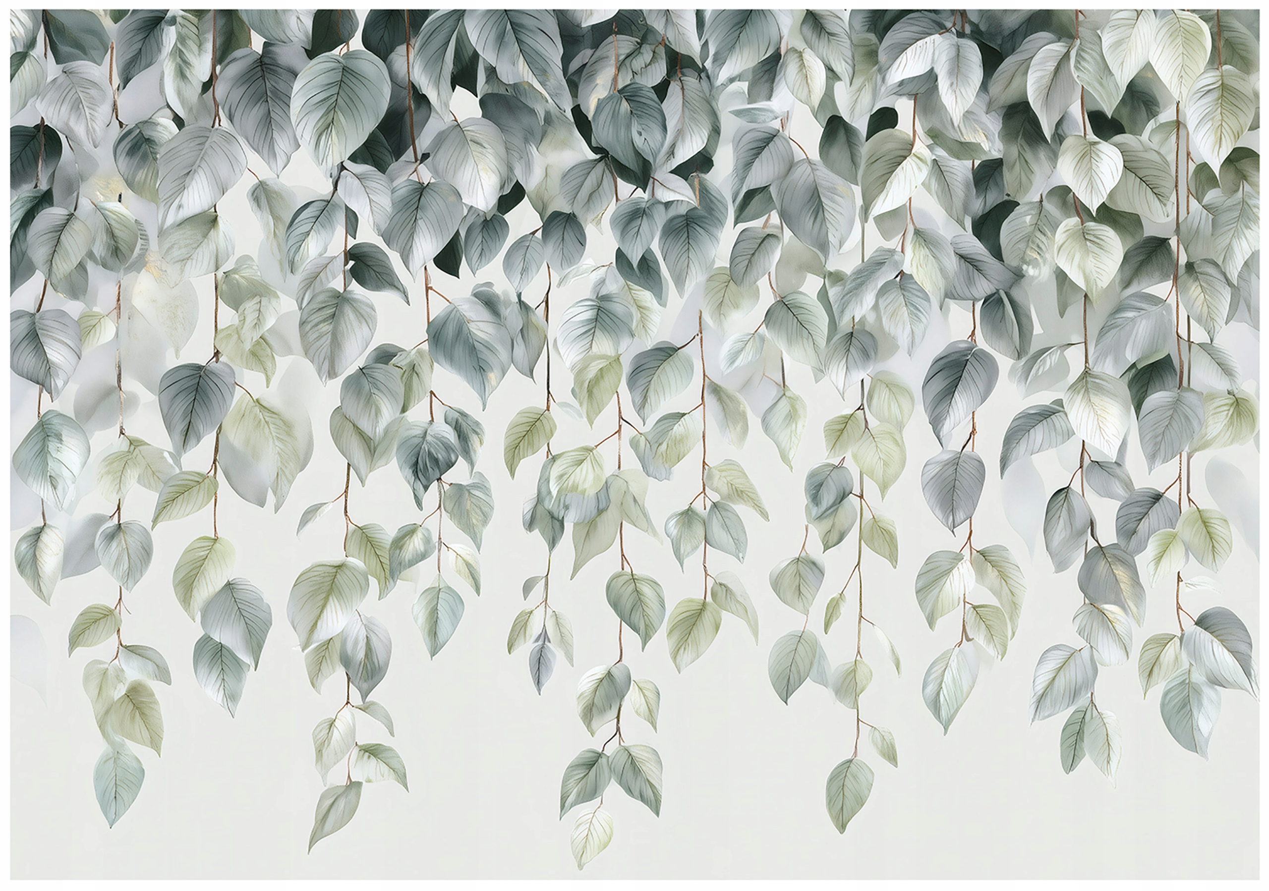 Wall mural hanging leaves nature bedroom living room wallpaper non-woven