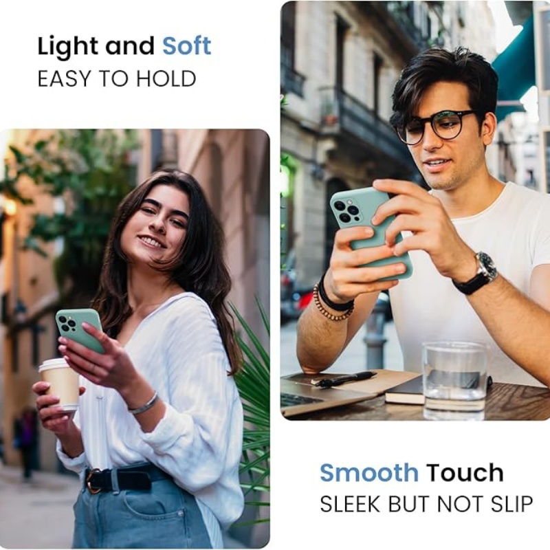 CASEOLOGY Silicone Upgraded [Camera Protection] Phone Case with [2 Screen Protectors]