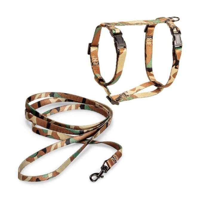 Basic Kattesele + Bånd Camo