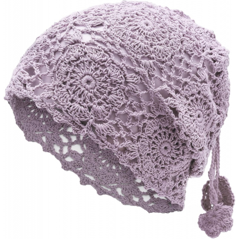 Women's Cotton Crochet Slouchy Beanie Hat