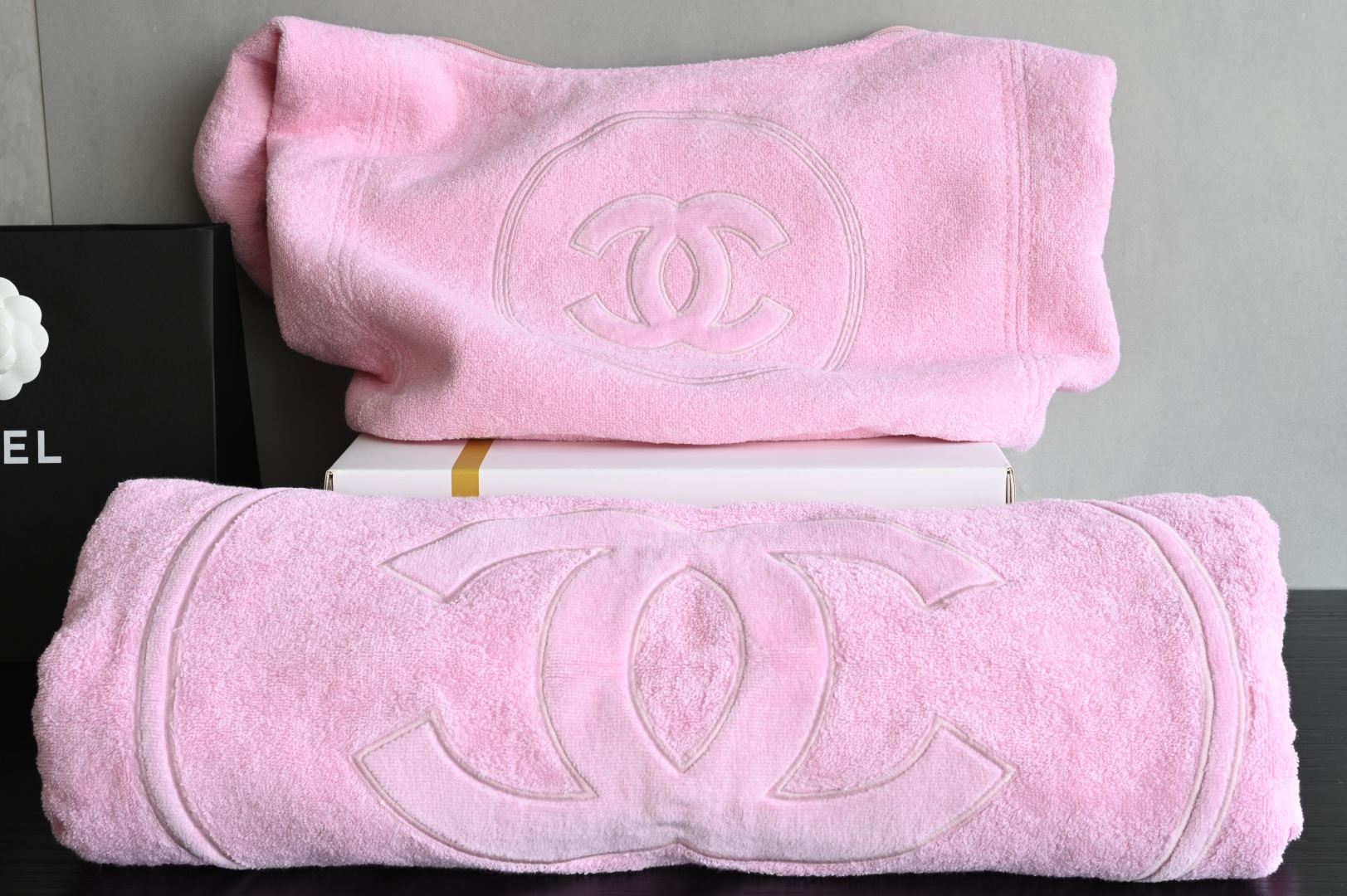 Coco Beach Hobo Tote Bag with Pouch in Pink Terry Cotton (Model A82901) - Mocuir