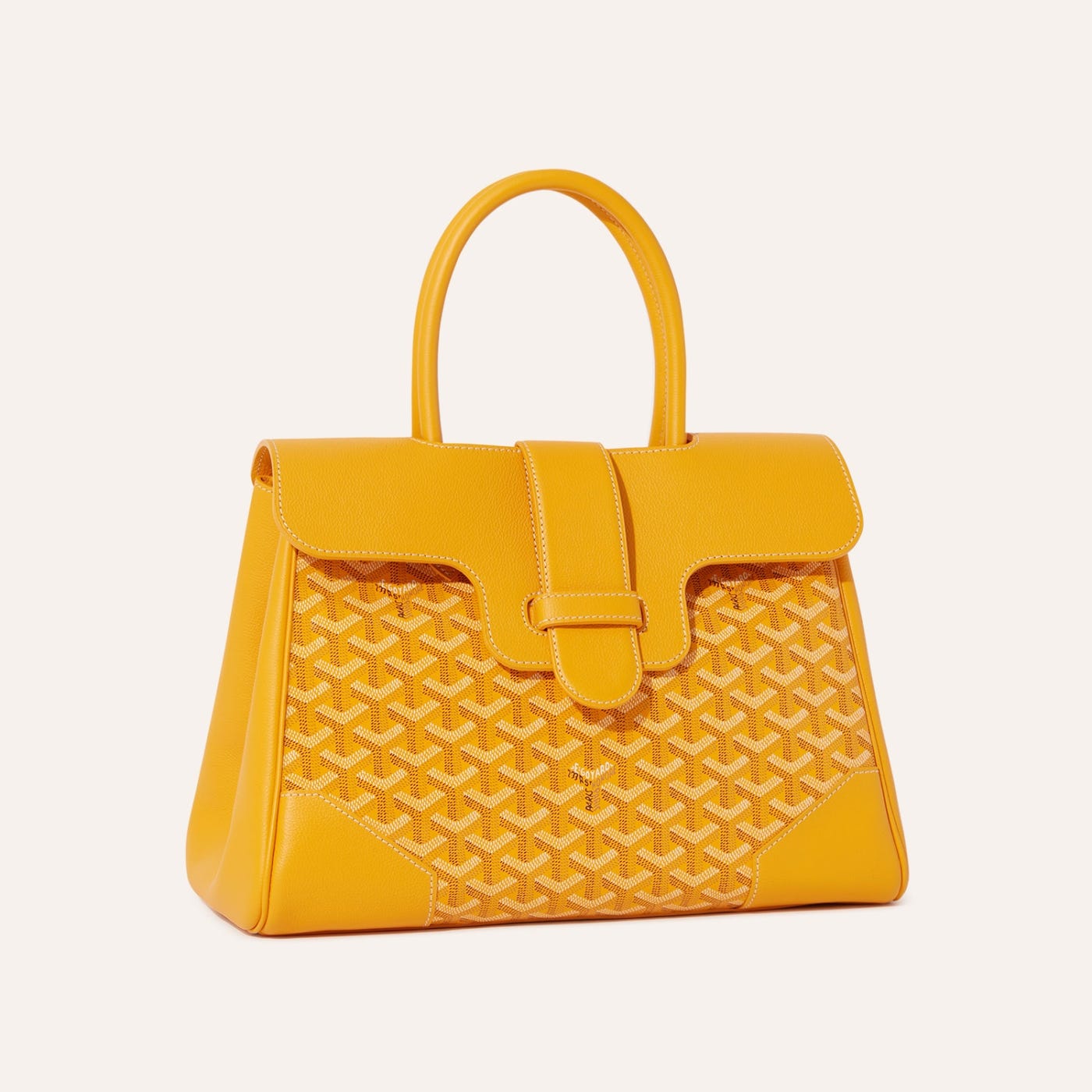 Saigon Tote Yellow Goyardine Canvas Palladium Hardware