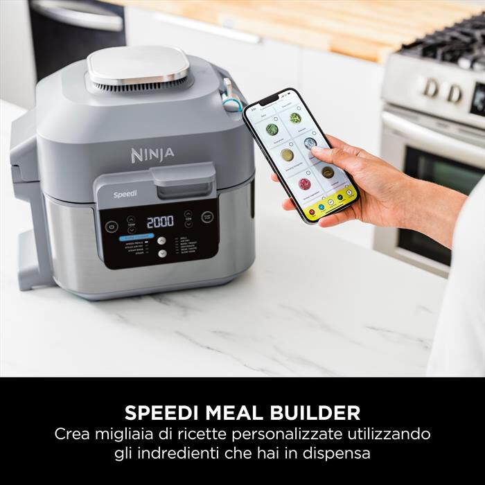 NINJA - Rapid cooker-friggitrice aria Speedi ON400EU-grigio