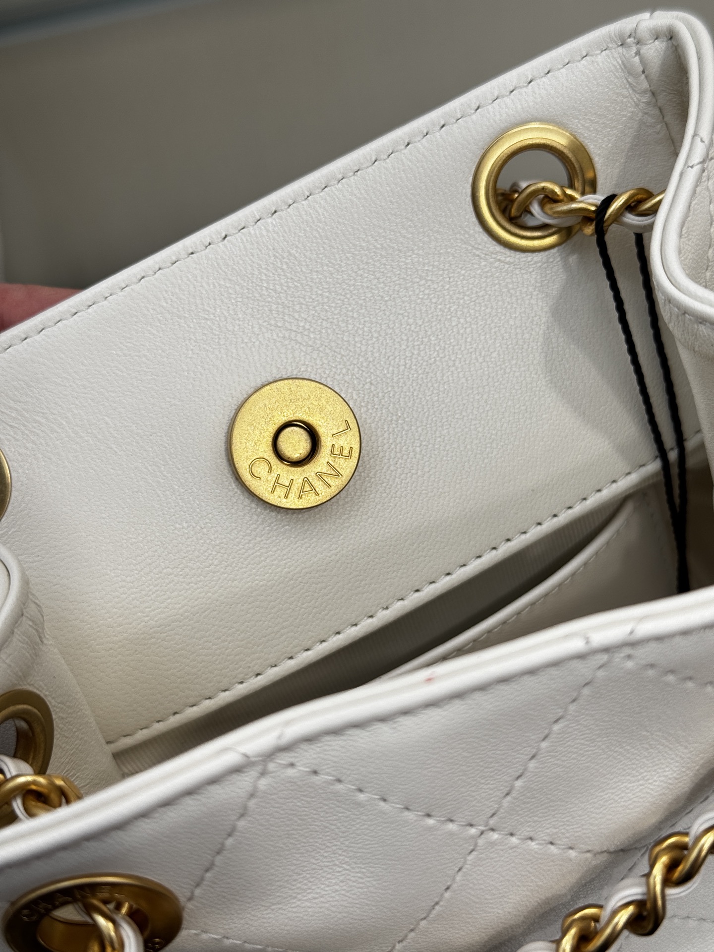 Drawstring Bucket Backpack（White） - Mocuir