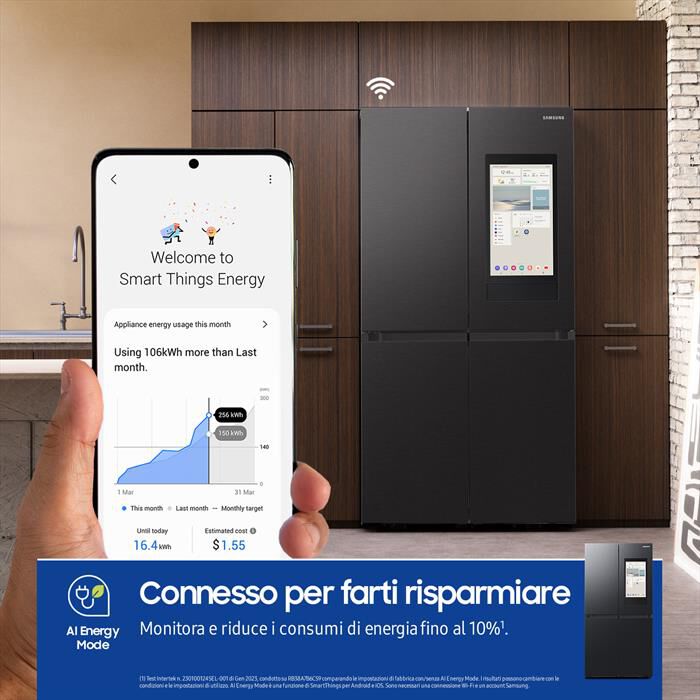 SAMSUNG - Frigorifero 4 porte RF65DG9H0EB1EF Classe E 637 lt-Antracite