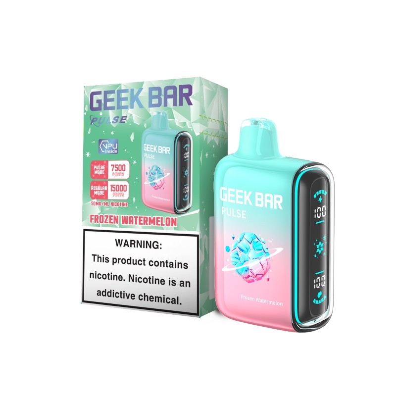 2 Pack Geek Bar Pulse 15000 Frozen Edition Disposable Vape Kit 16ml