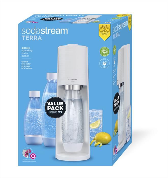 SODASTREAM - Gasatore TERRA VALUE PACK 3-Bianco