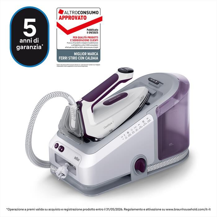 BRAUN - SISTEMA STIRANTE CARESTYLE 7 IS7266VI-Bianco viola
