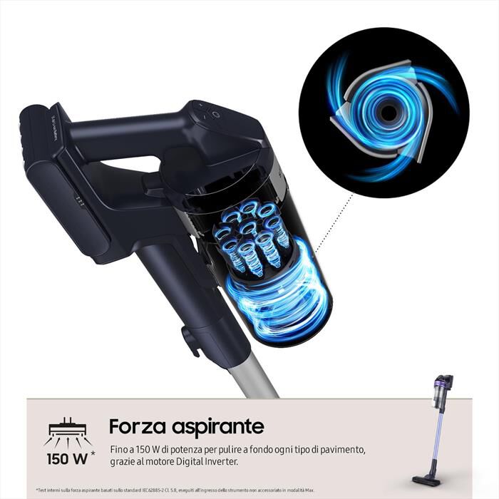 SAMSUNG - Scopa elettrica SAMSUNG JET60 TURBO VS15A6031R4/ET-Violet