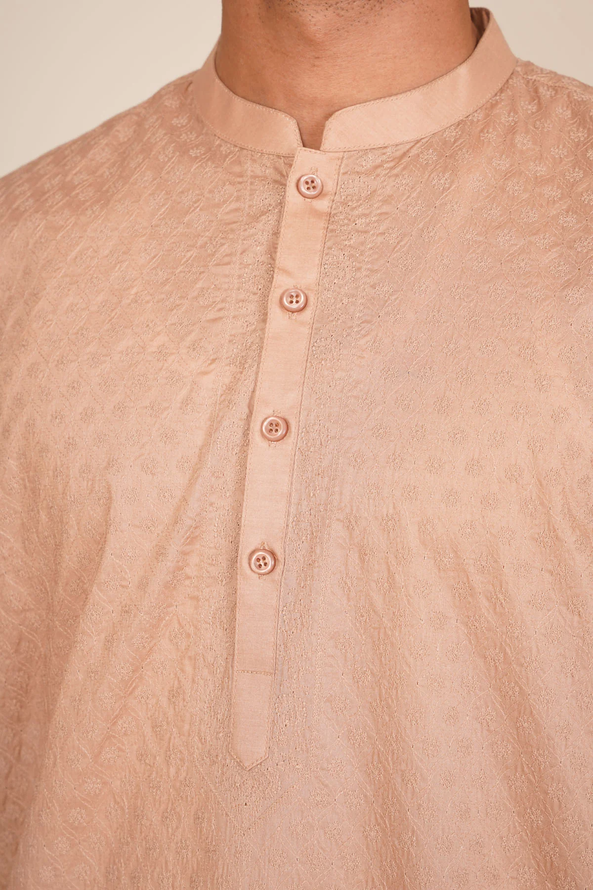 Men's Schiffli Embroidered Kurta - SMK704125