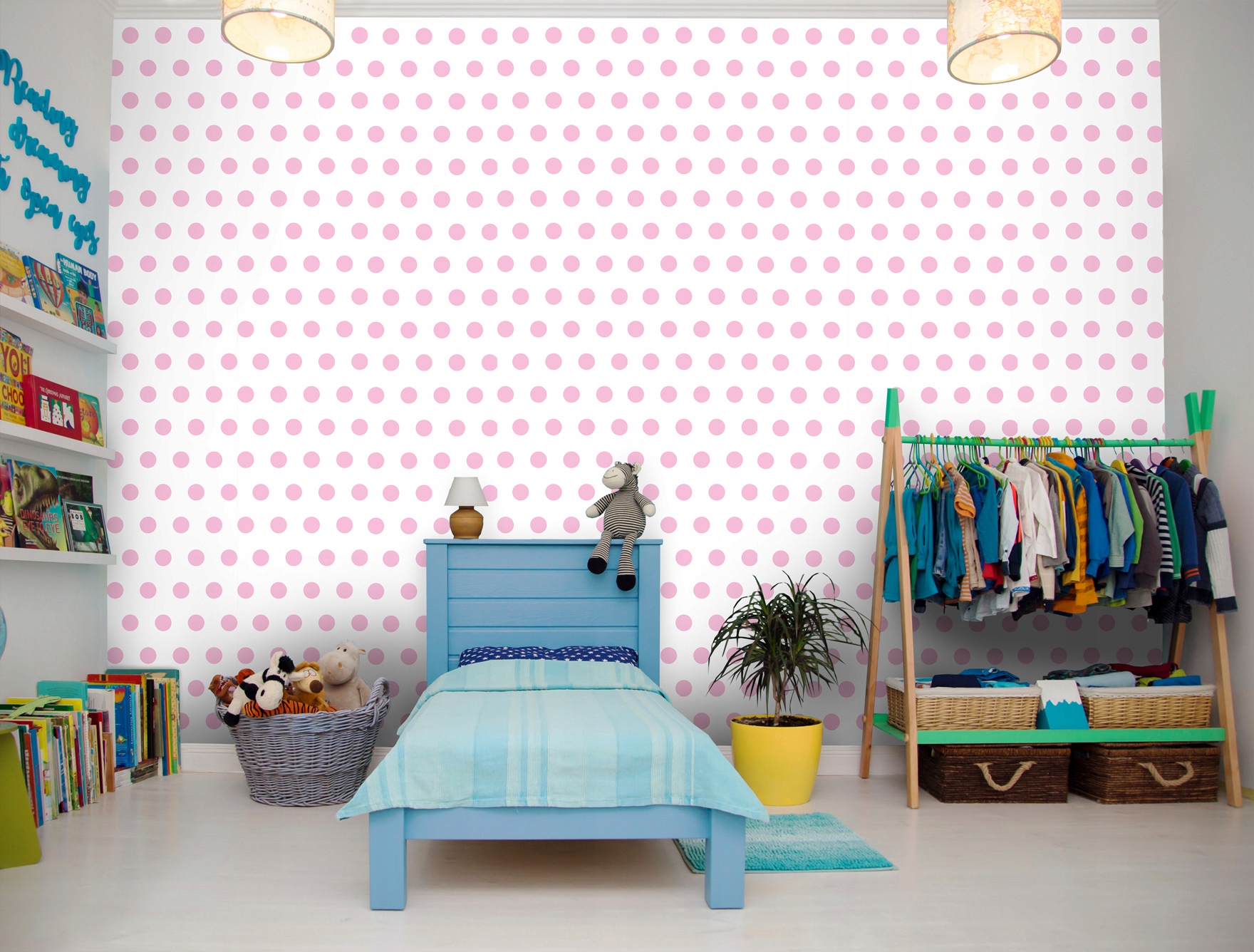Polka dot wallpaper for children wallpaper